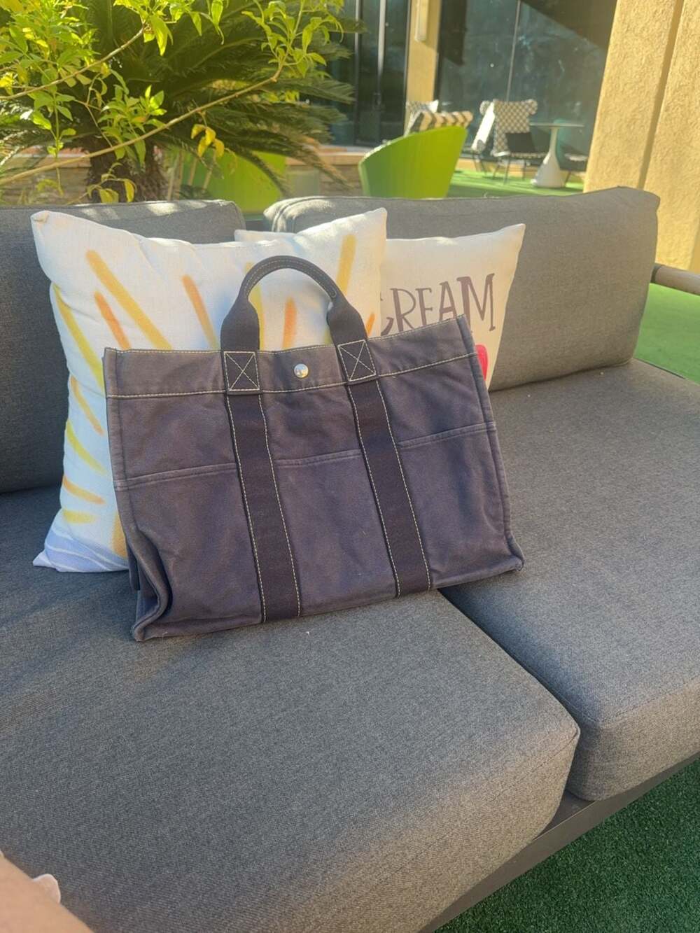Hermes Fourre-Tout PM Canvas Tote Bag